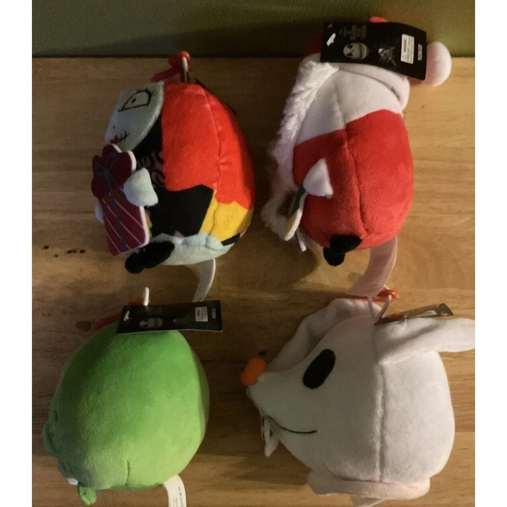 Disney Tim Burton's NBC Holiday Plush‎ Clips, Set Of 4, Jack, Sally, Zero